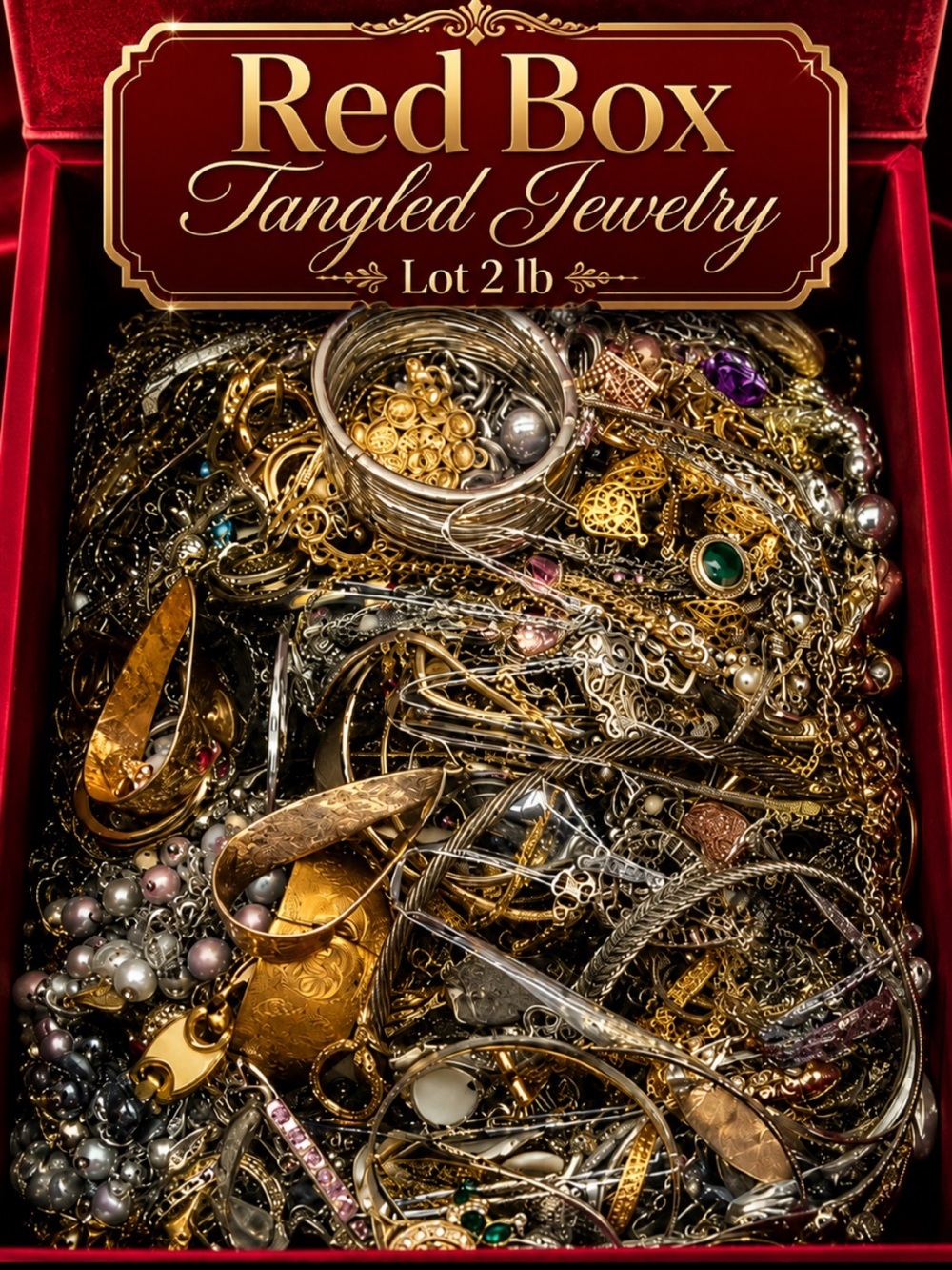 2 lb Curated Jewelry Lot | Signed Unsigned Mixed Metal Wearable Mystery Reseller